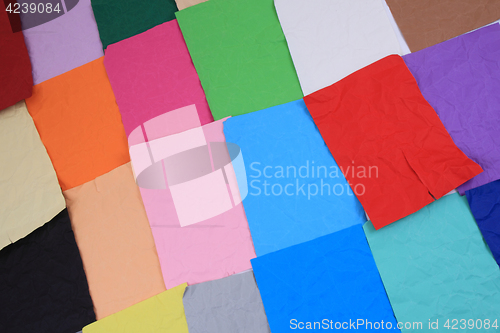 Image of color papers texture