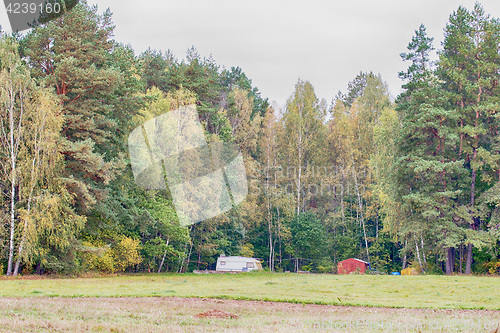 Image of camper near the forest