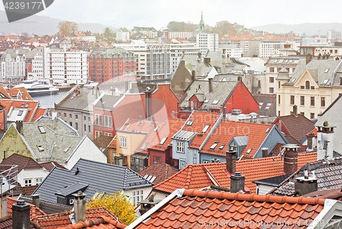 Image of traditional houses in Bergen, Norway