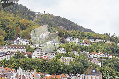 Image of Colorful Landscape Of Norway, Bergen