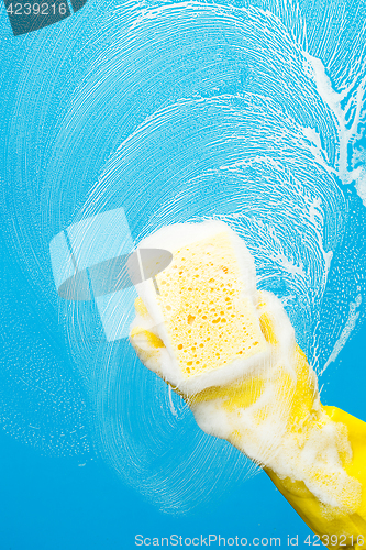 Image of Window cleaner with foam sponge