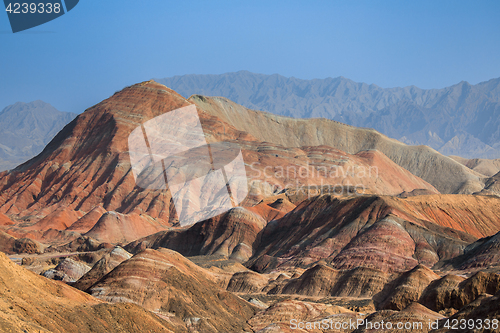 Image of Rainbow mountains in asian geopark at China