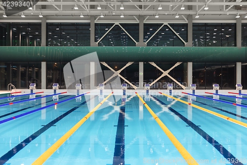 Image of Sport swimming pool inside building