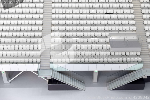 Image of White seats in the large stadium