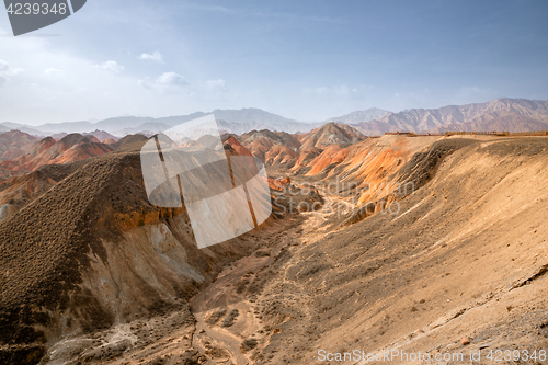 Image of Rainbow mountains in asian geopark at China