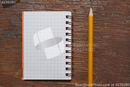 Image of Notebook with Pencil