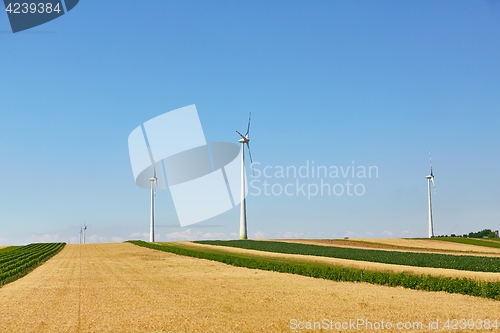 Image of Wind tubines spinning