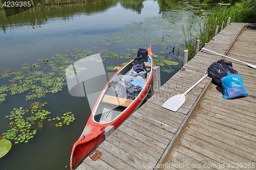 Image of Canoe on the riverside