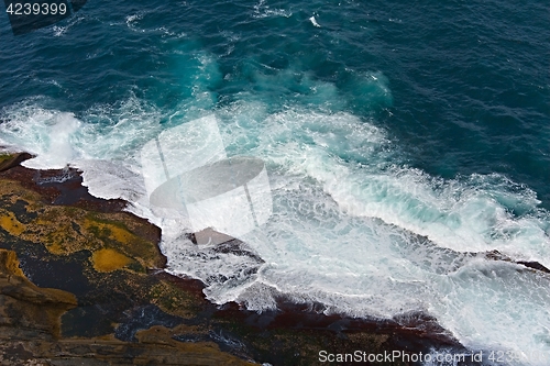 Image of Waves hitting shore