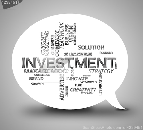 Image of Investment Bubble Means Communication Investing And Savings