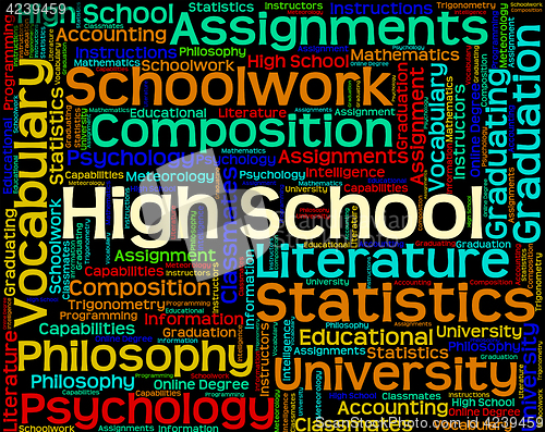 Image of High School Indicates Academies Text And Schooling