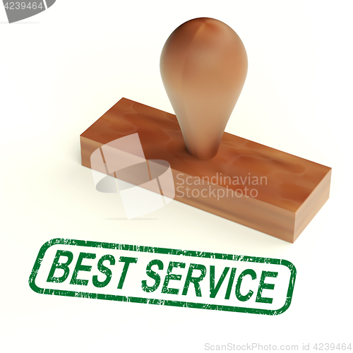 Image of Best Service Rubber Stamp Shows Great Customer Assistance