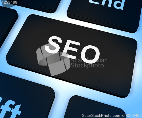 Image of SEO Computer Key Showing Internet Marketing And Optimization