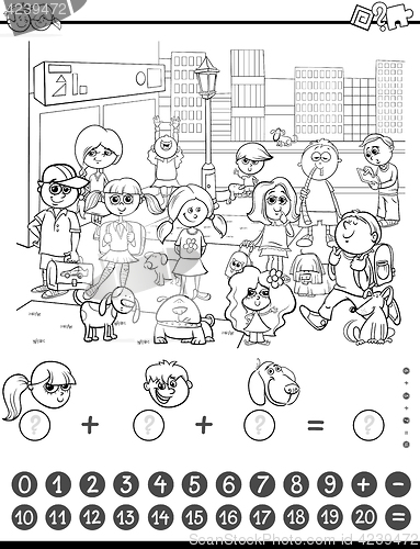 Image of maths game coloring book