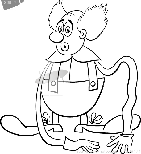 Image of circus clown coloring page