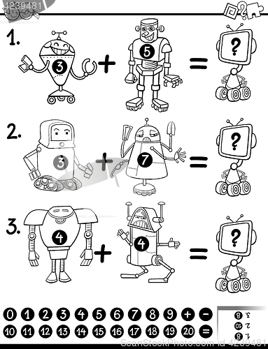 Image of maths educational coloring page