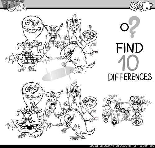 Image of differences activity for coloring