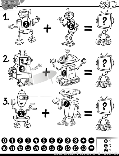 Image of maths educational coloring page