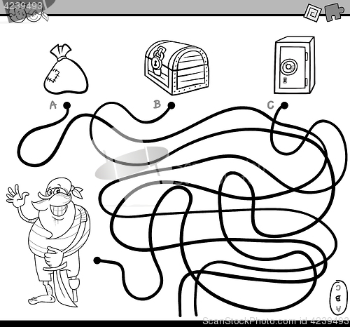 Image of path maze for coloring