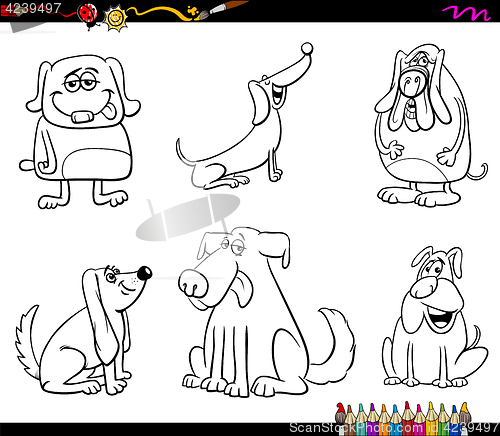 Image of dog characters coloring book