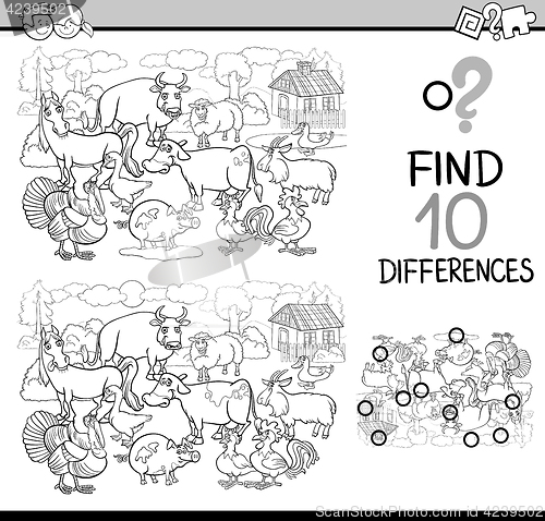 Image of differences game coloring book