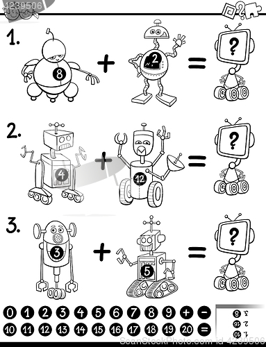 Image of maths educational coloring book