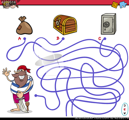 Image of path maze activity with pirate