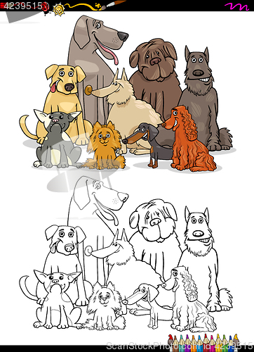 Image of cartoon dogs coloring book