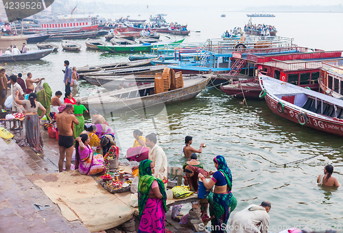 Image of Ritual bathing in the River Ganges