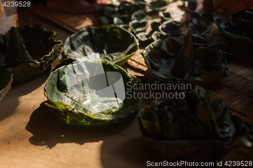 Image of Leaf plates in Nepal