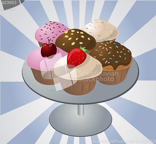 Image of Cupcakes on tray