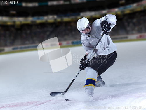 Image of ice hockey player in action