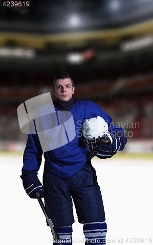 Image of hockey player portrait