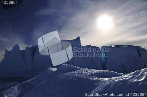 Image of Beautiful view of icebergs in Snow Hill Antarctica