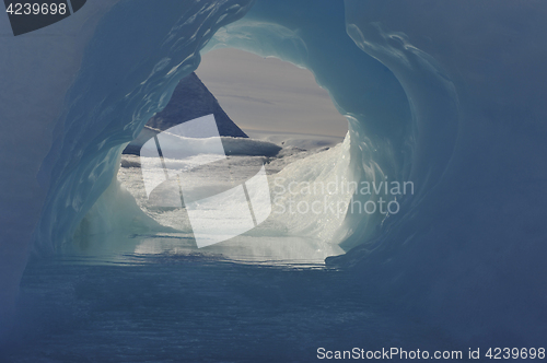 Image of Beautiful view of icebergs in Antarctica