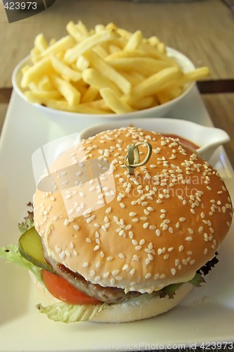 Image of Fancy cheeseburger