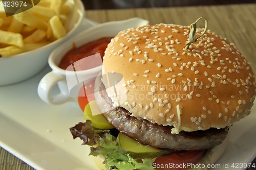 Image of Fancy cheeseburger