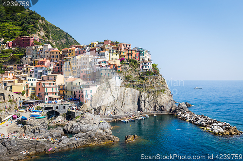 Image of Manarola in Cinque Terre, Italy - July 2016 - The most eye-catch