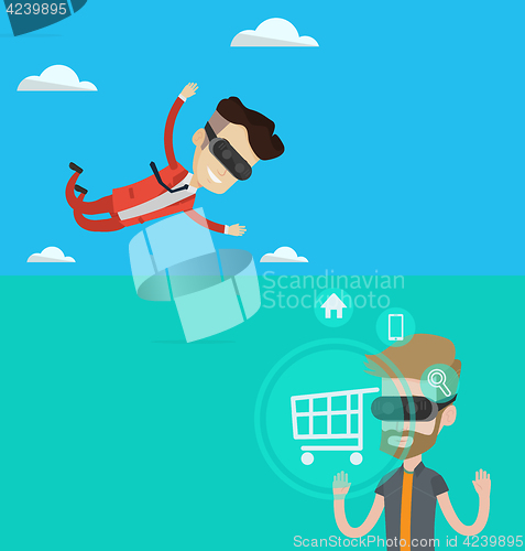 Image of Two technology banners with space for text.