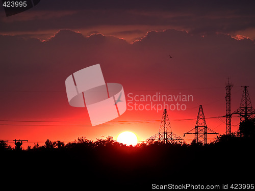 Image of Red sunset