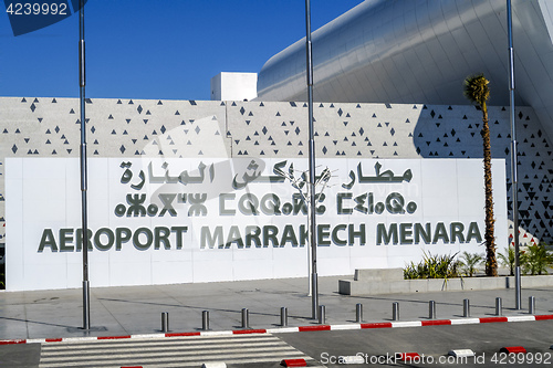 Image of airport of Marrakesh Menara in Morocco.