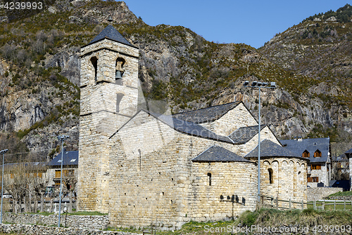 Image of  Roman Church of Sant Feliu in Barruera, Catalonia - Spain. 