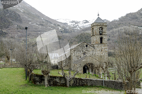 Image of  Roman Church of Sant Feliu in Barruera, Catalonia - Spain. 