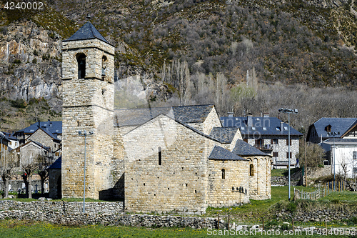 Image of  Roman Church of Sant Feliu in Barruera, Catalonia - Spain. 