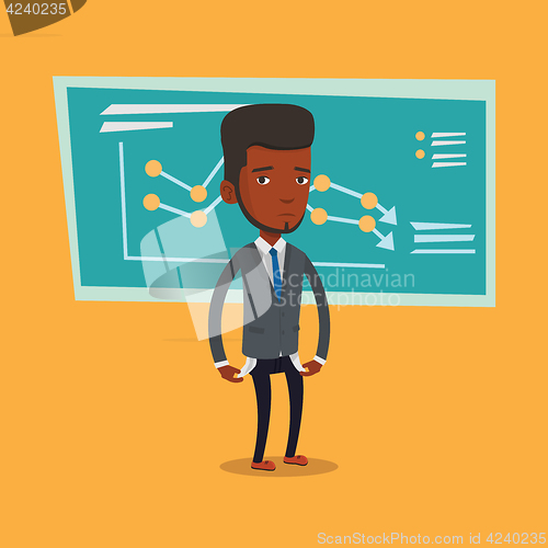 Image of Bancrupt businessman vector illustration.