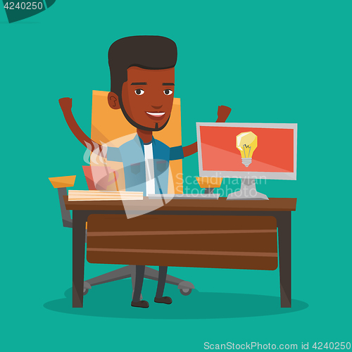 Image of Successful business idea vector illustration.