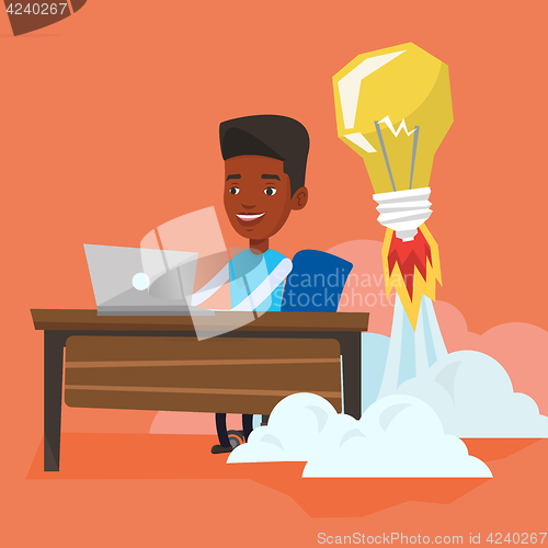 Image of Successful business idea vector illustration.