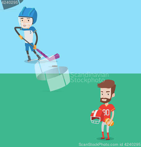 Image of Two sport banners with space for text.