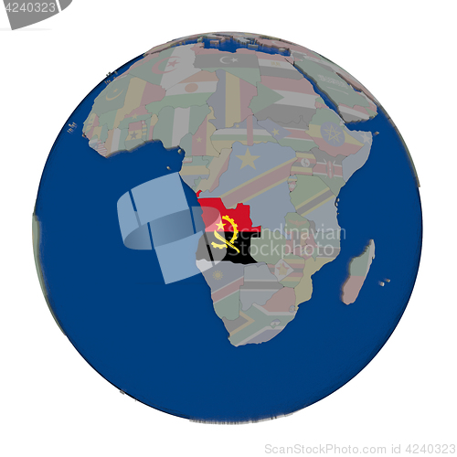 Image of Angola on political globe