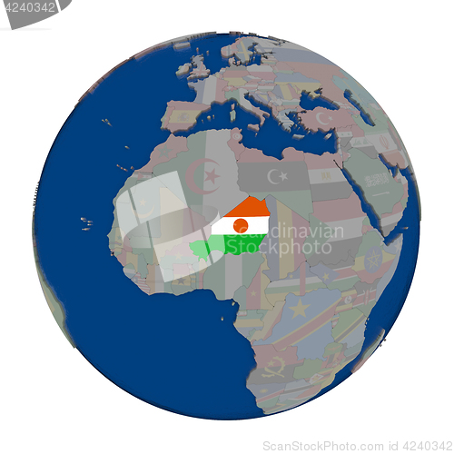 Image of Niger on political globe